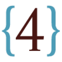 Close up on the '4' in the Code4Lib logo.