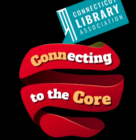 Connecticut Library Association 2023 Conference logo reading "Connecticut Library Association, Connecting to the Core."